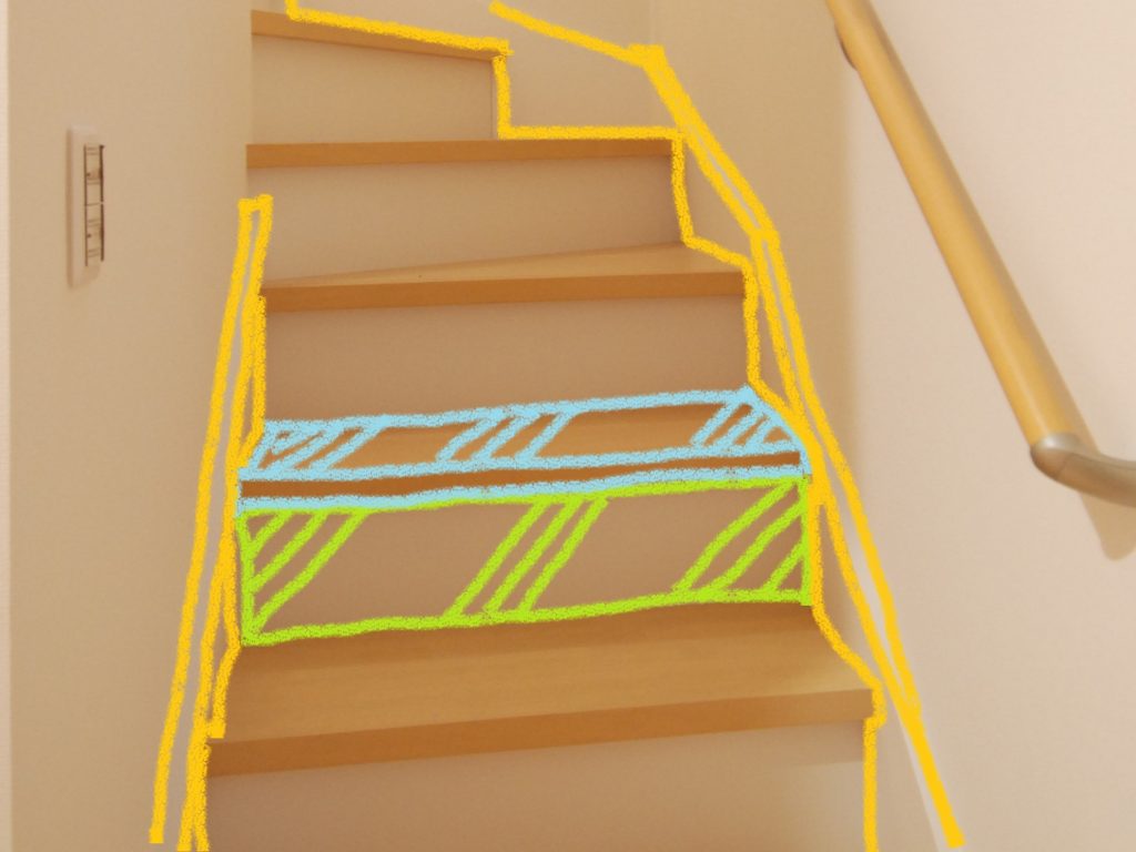 階段のココの色、何色ですか？