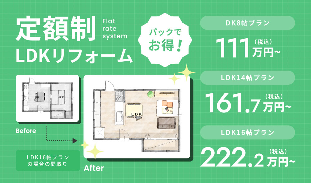 定額制LDKリフォームパック